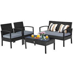 Rattan Cushioned Patio Furniture Set product